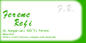 ferenc refi business card